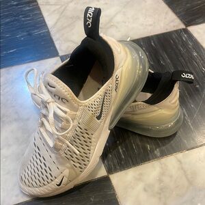 Nike White Sneakers with Mesh Upper and Rubber Sole